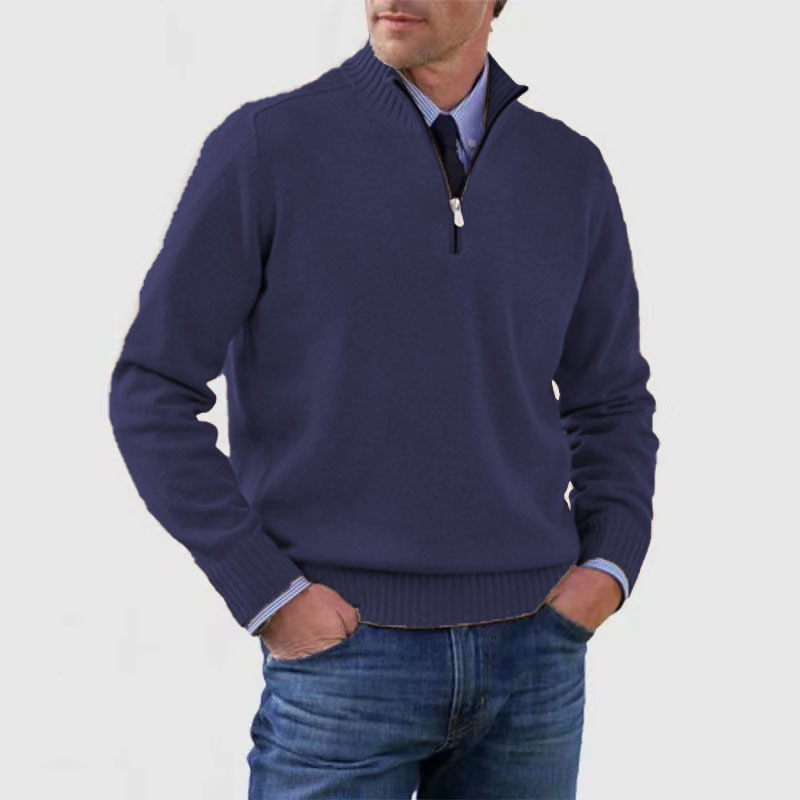 Rowan Men’s Knitted Quarter Zip Pullover