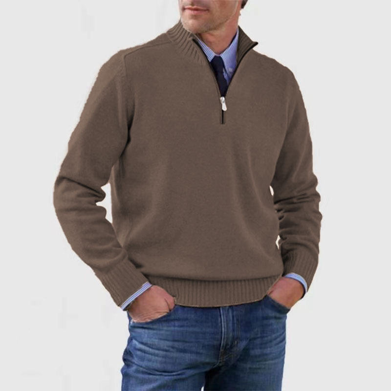 Rowan Men’s Knitted Quarter Zip Pullover