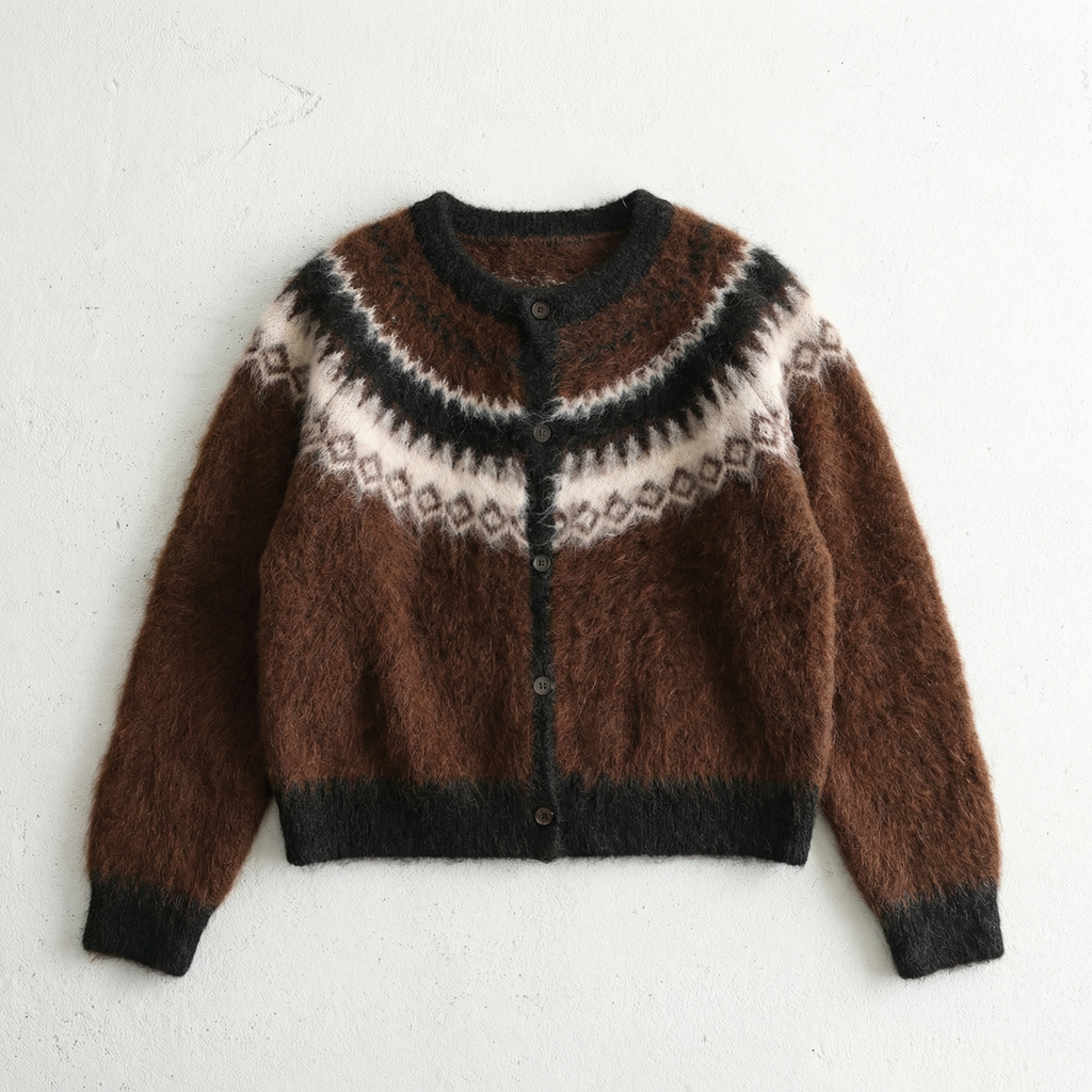 Nordic Style Alpaca Wool Cardigan