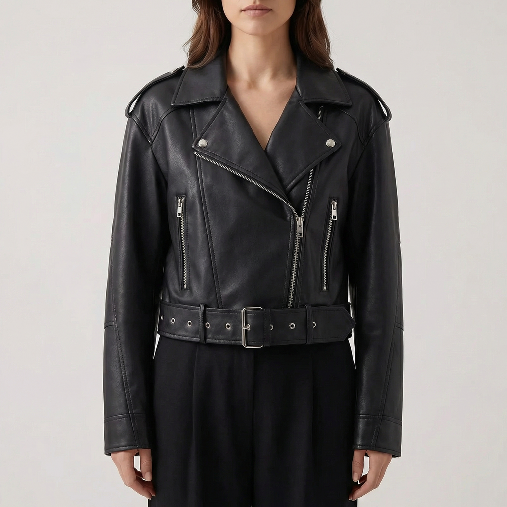 Lübeck Faux Leather Motorcycle Jacket