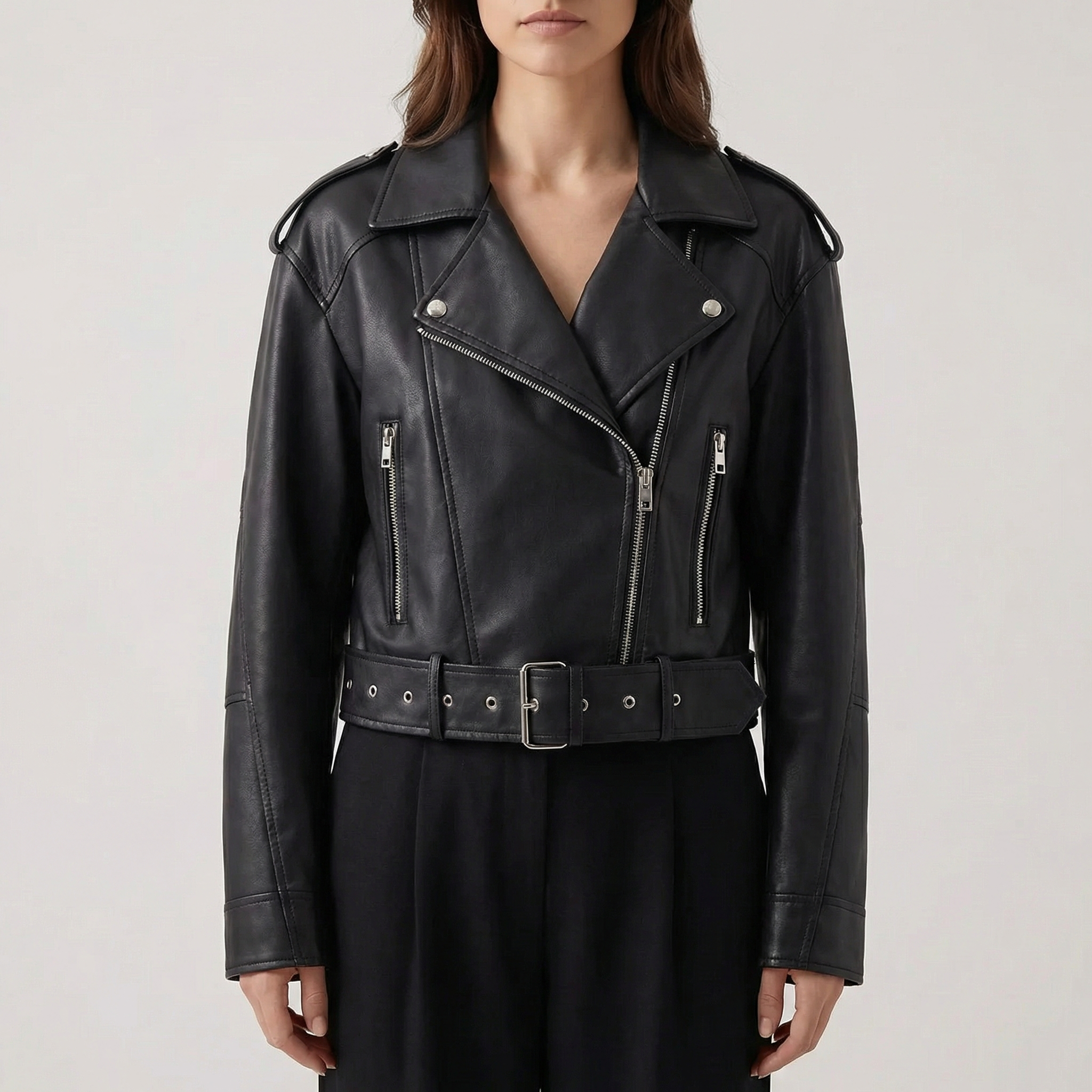 Lübeck Faux Leather Motorcycle Jacket
