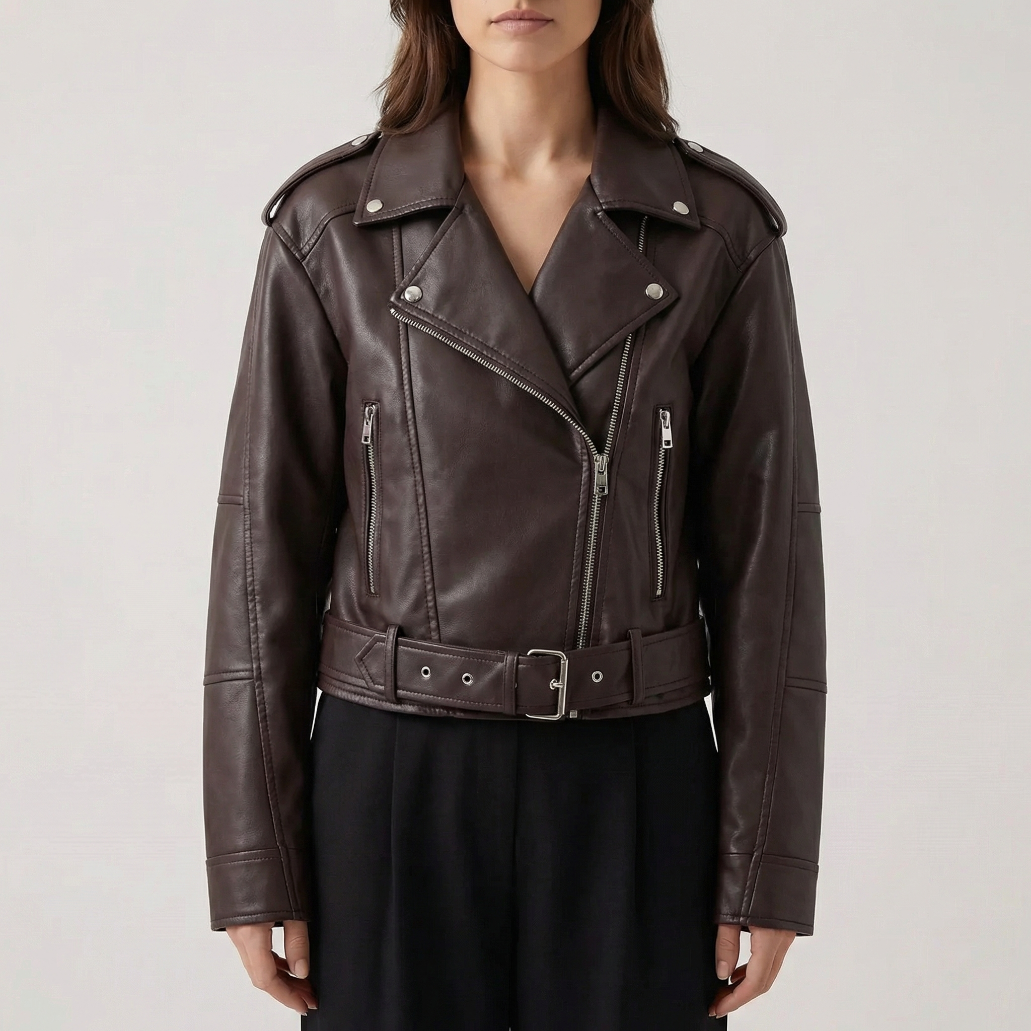 Lübeck Faux Leather Motorcycle Jacket