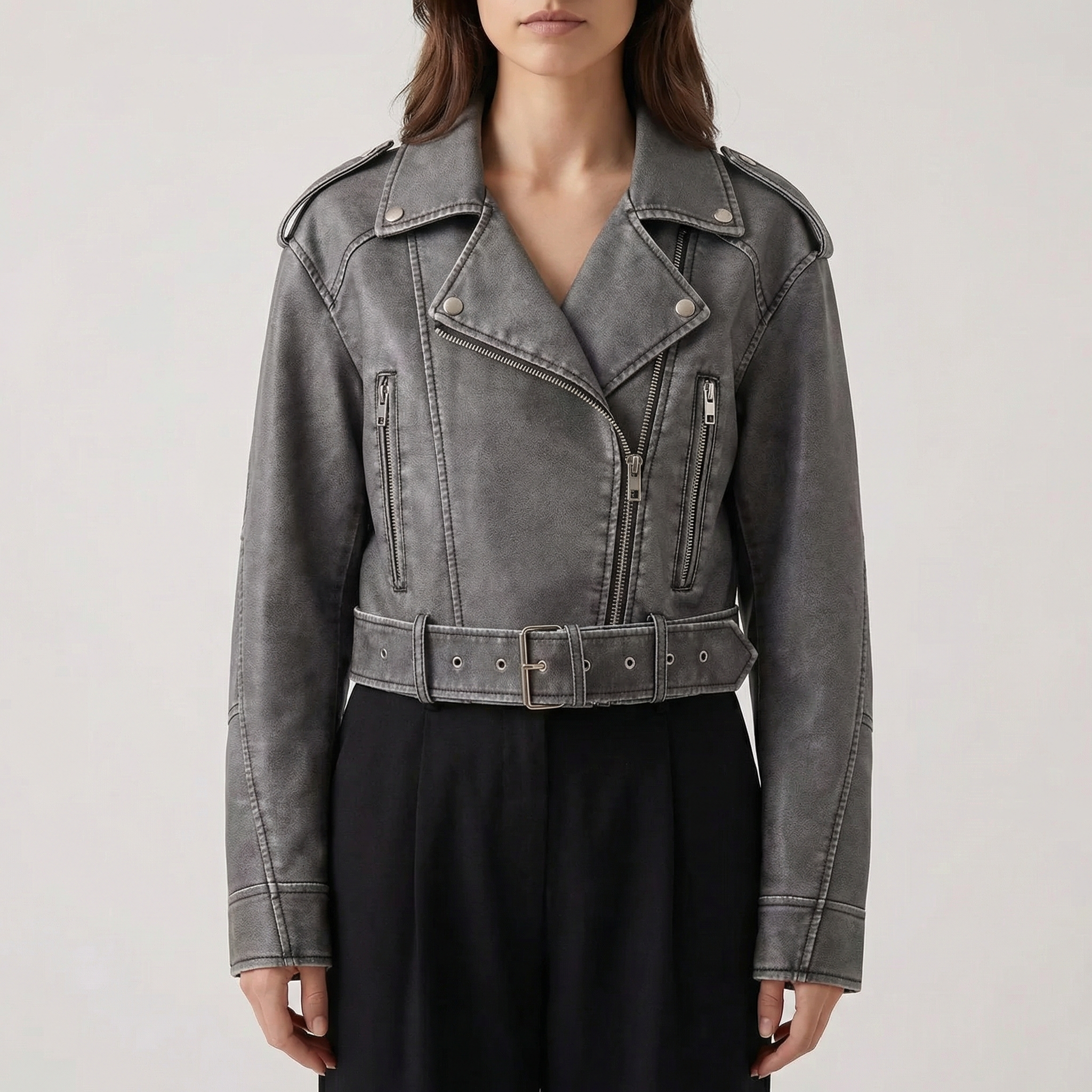 Lübeck Faux Leather Motorcycle Jacket