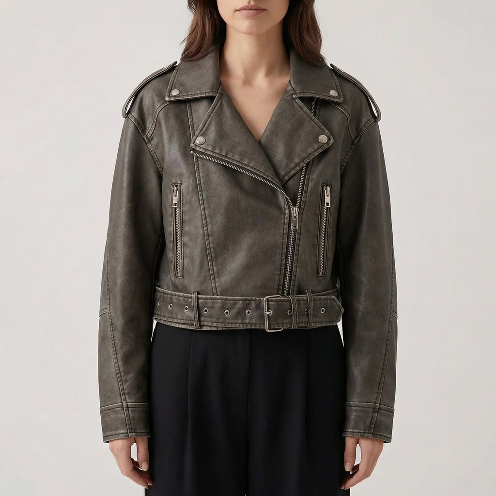 Lübeck Faux Leather Motorcycle Jacket
