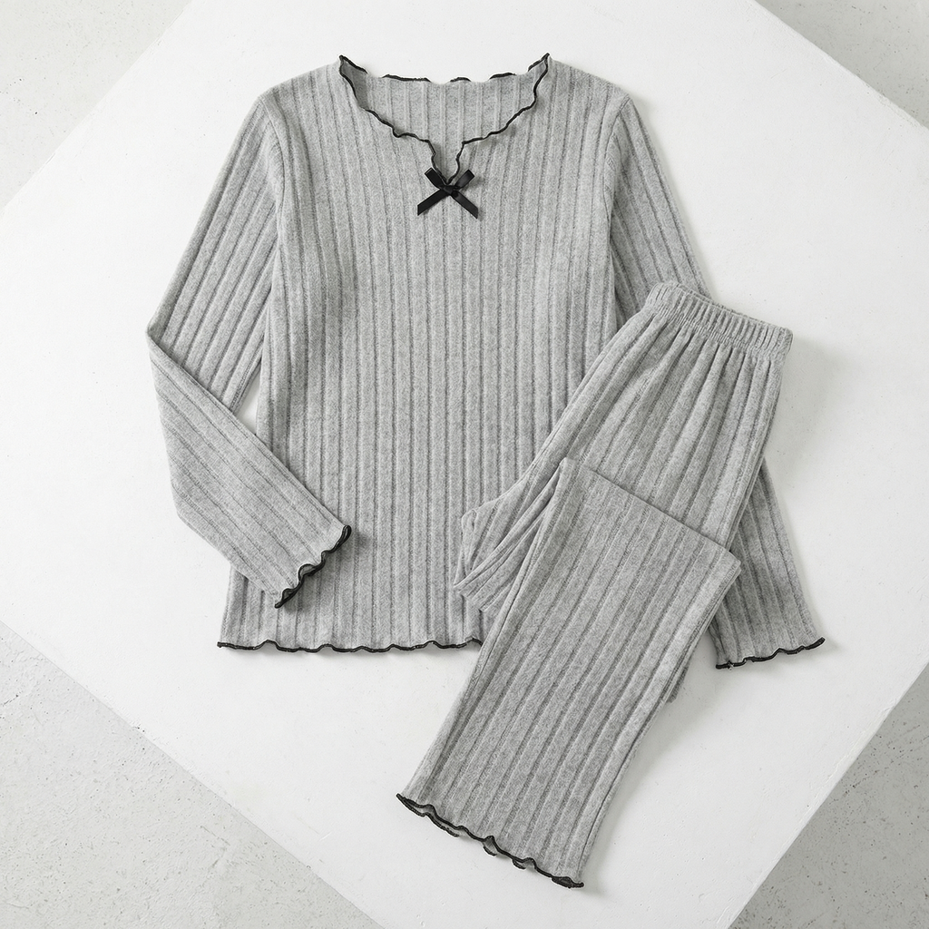 Bruges Ribbed Pajamas Set