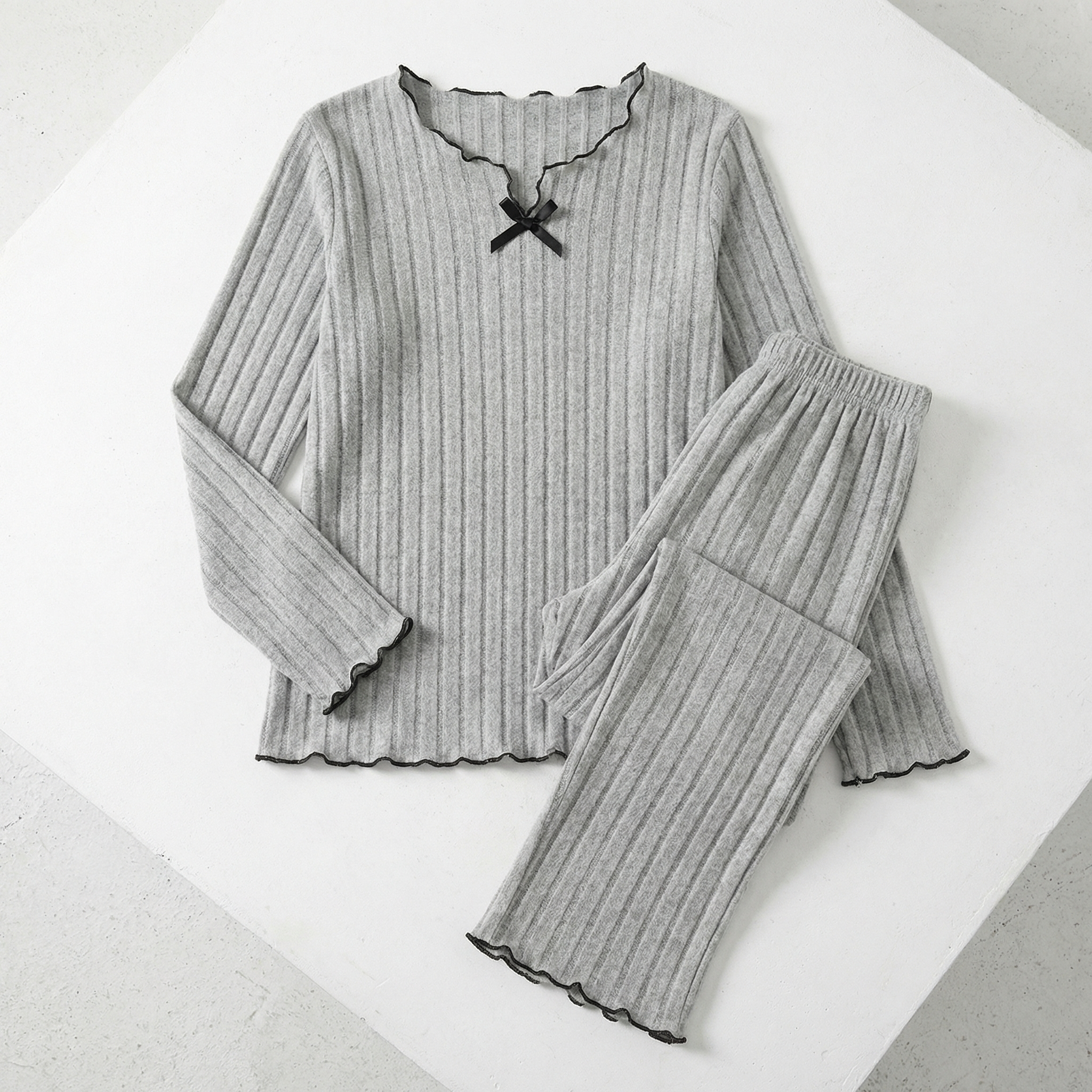 Bruges Ribbed Pajamas Set