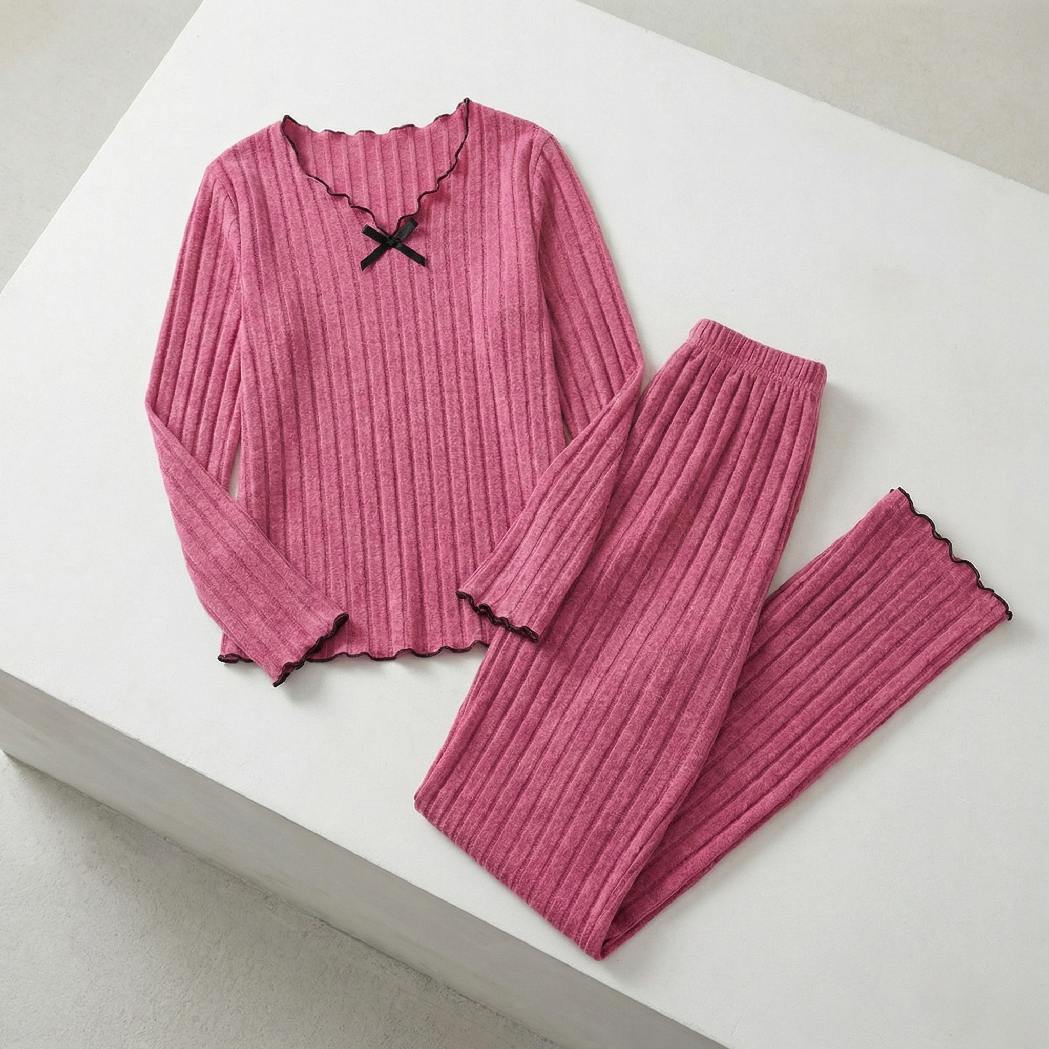 Bruges Ribbed Pajamas Set