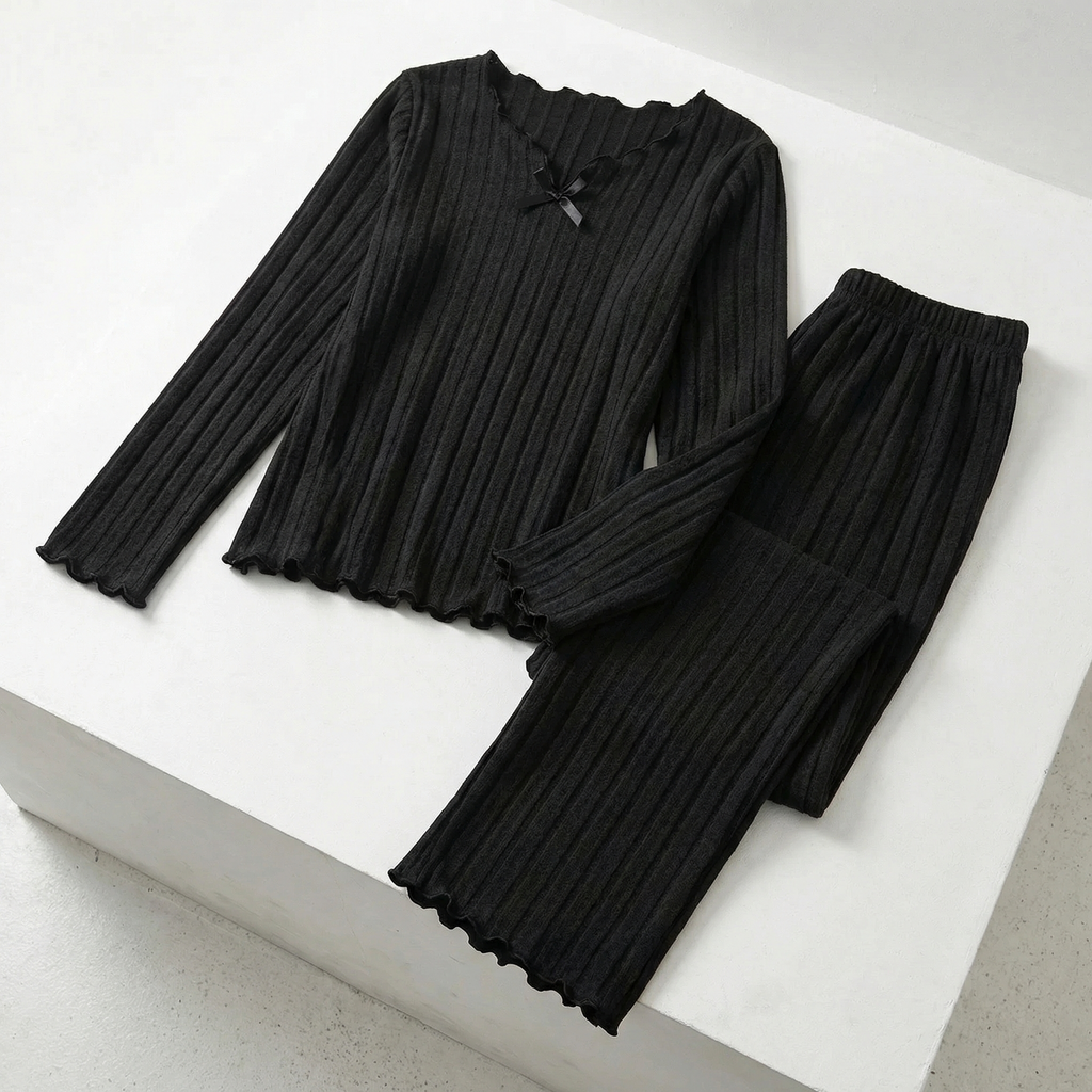 Bruges Ribbed Pajamas Set