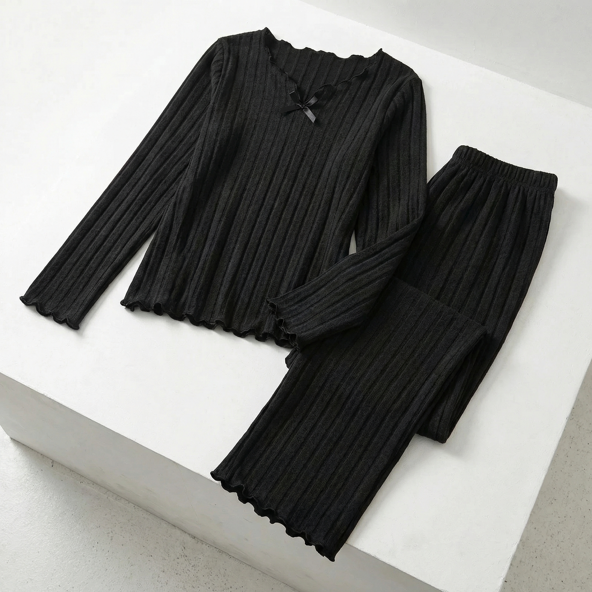 Bruges Ribbed Pajamas Set