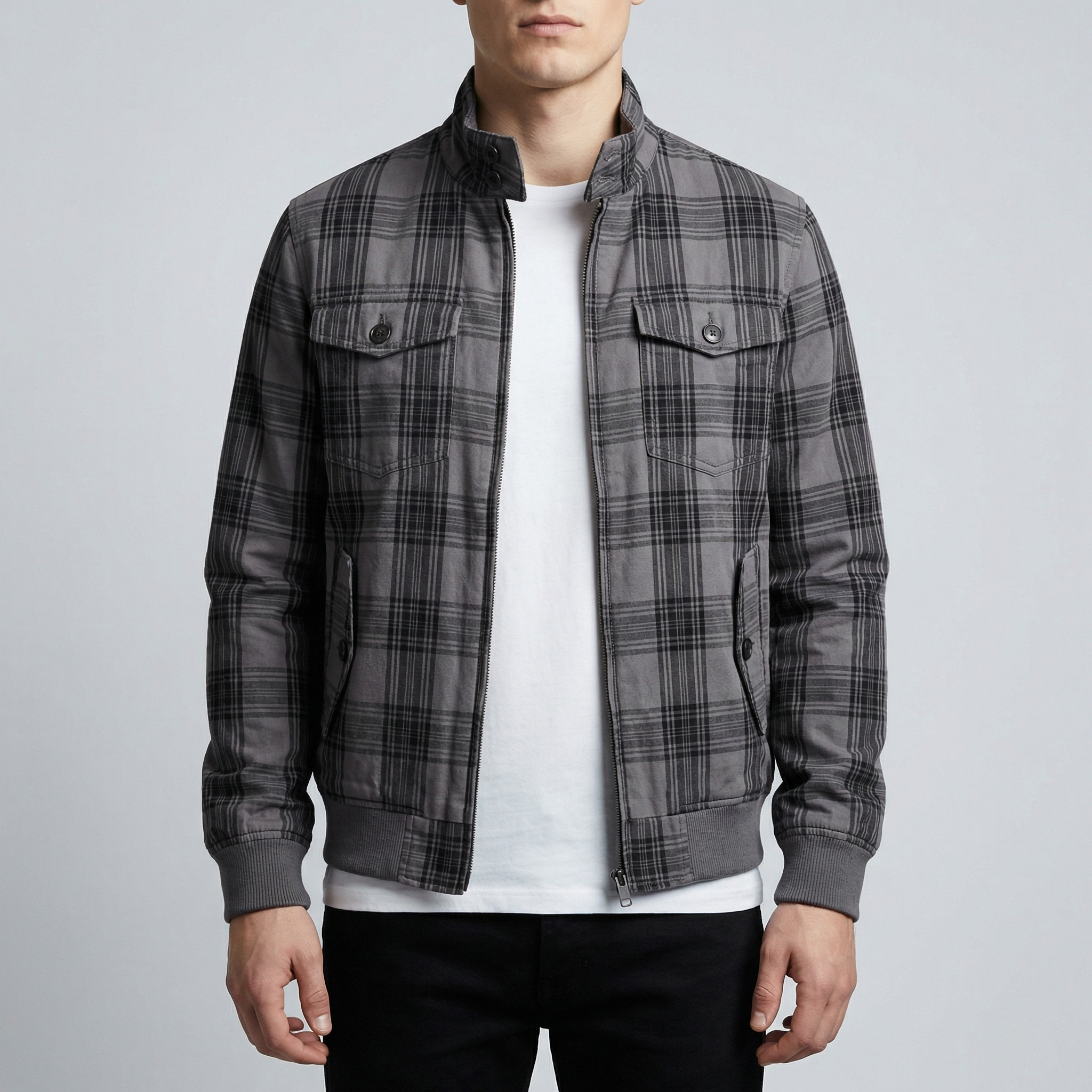 Dartmouth Cotton Houndstooth Collar Jacket