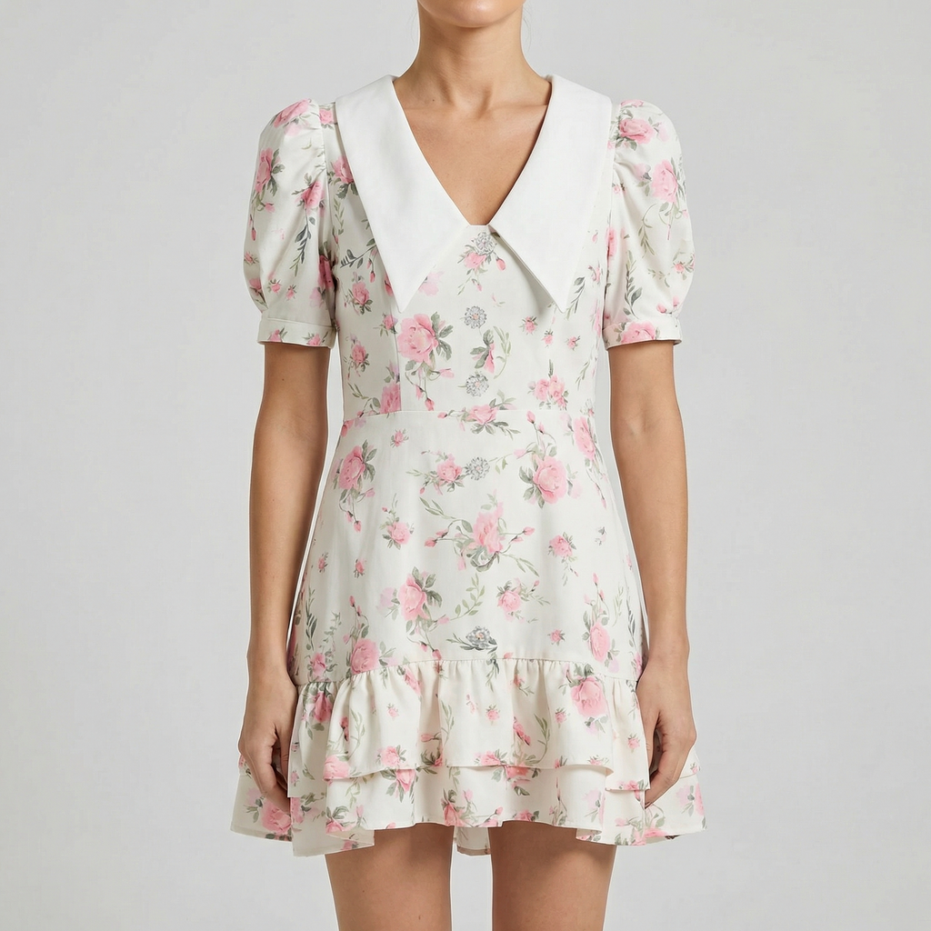 Cascais Cotton Blend Mini Dress