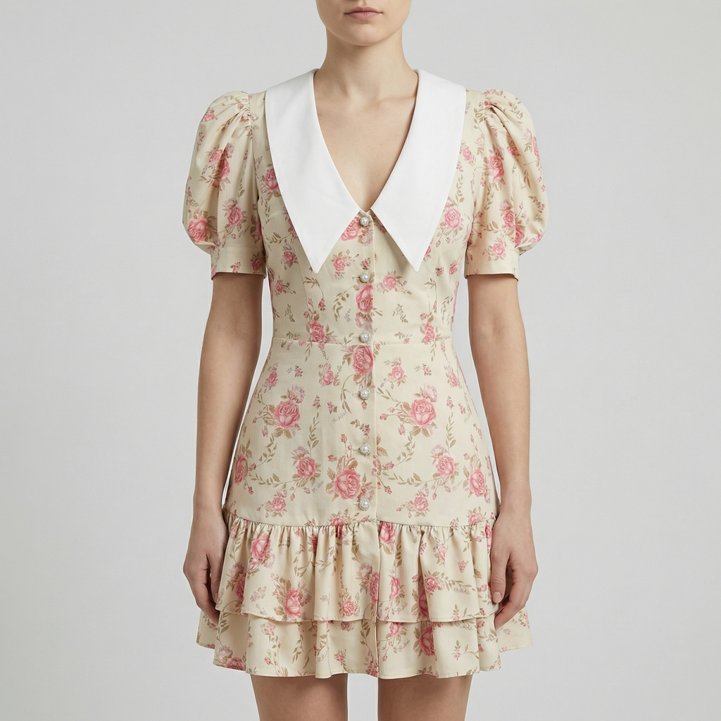 Cascais Cotton Blend Mini Dress