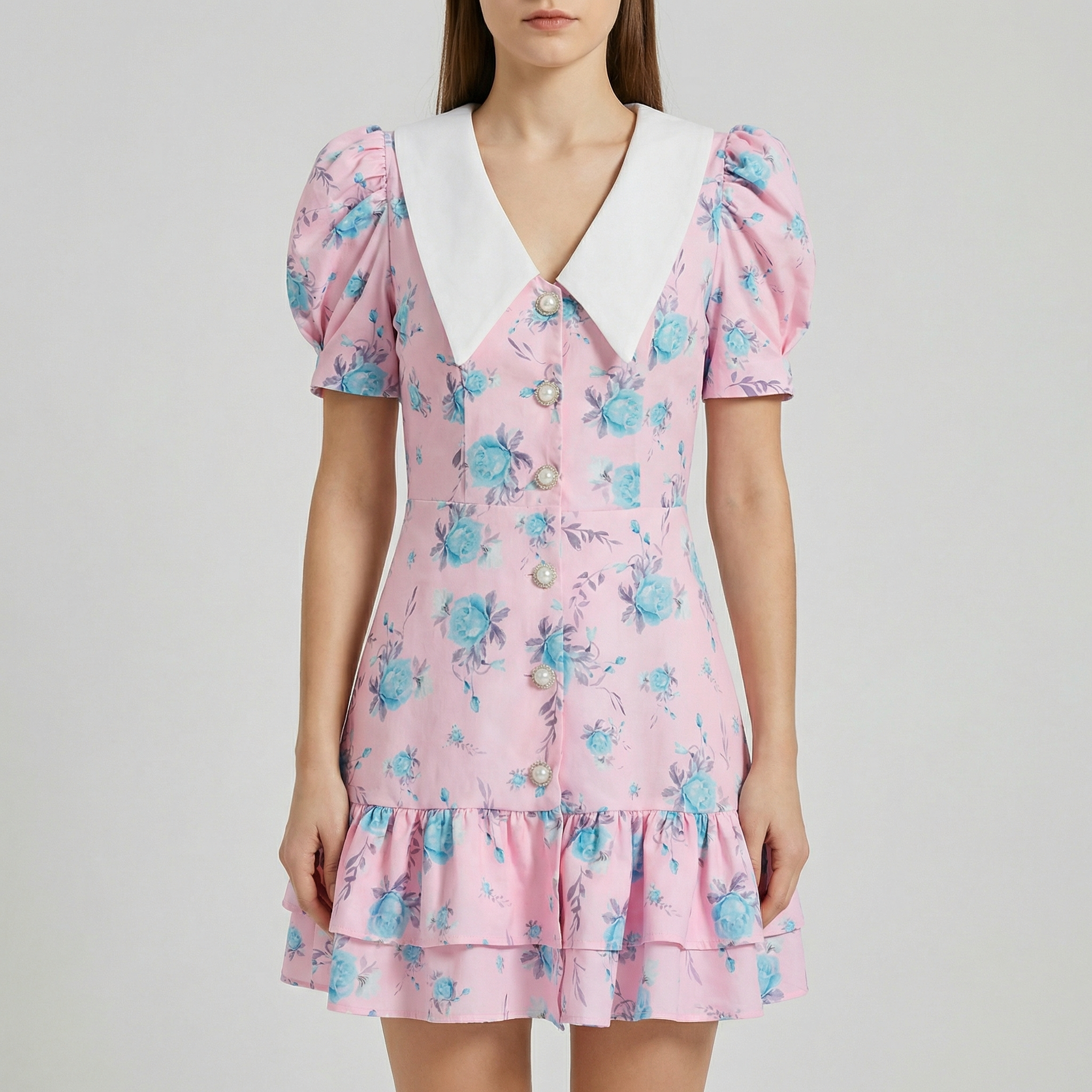 Cascais Cotton Blend Mini Dress