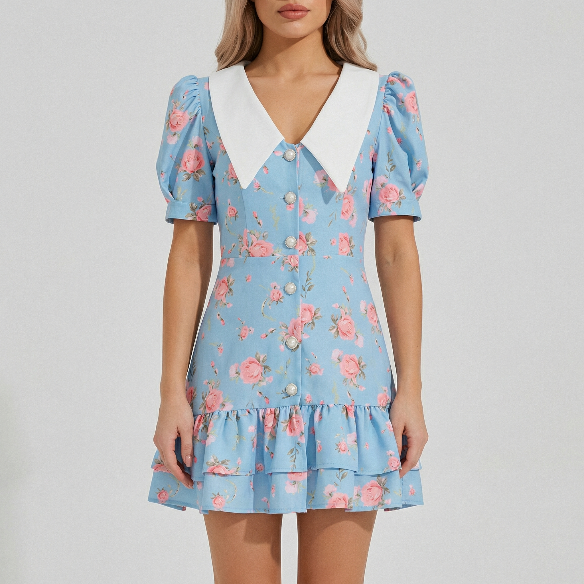 Cascais Cotton Blend Mini Dress