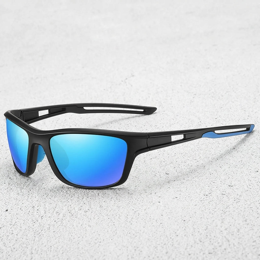 Black frame — Blue mirror lens