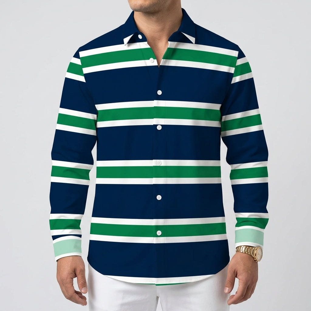 Dark Green, Navy, White
