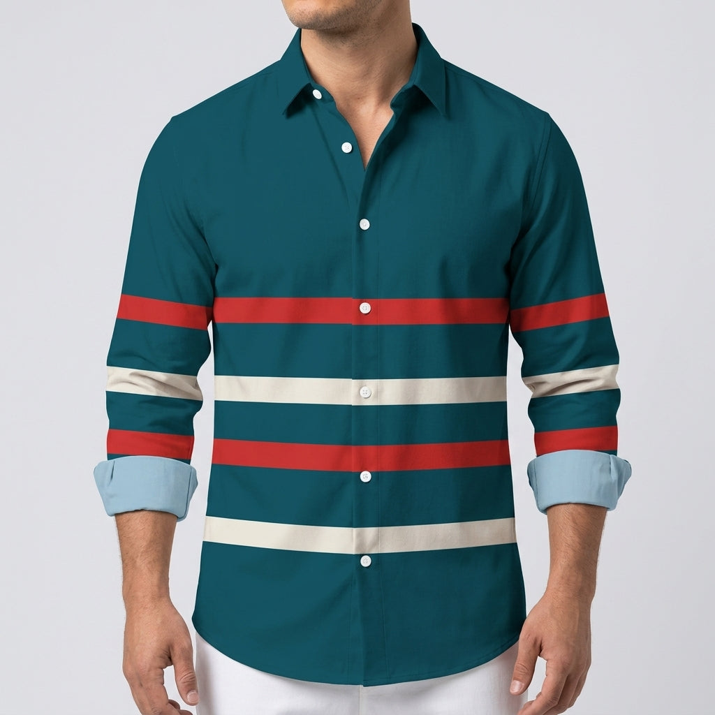 Teal Green, Red, Light Grey
