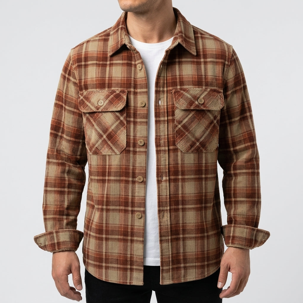 Rust Brown, Cream, Dark Brown