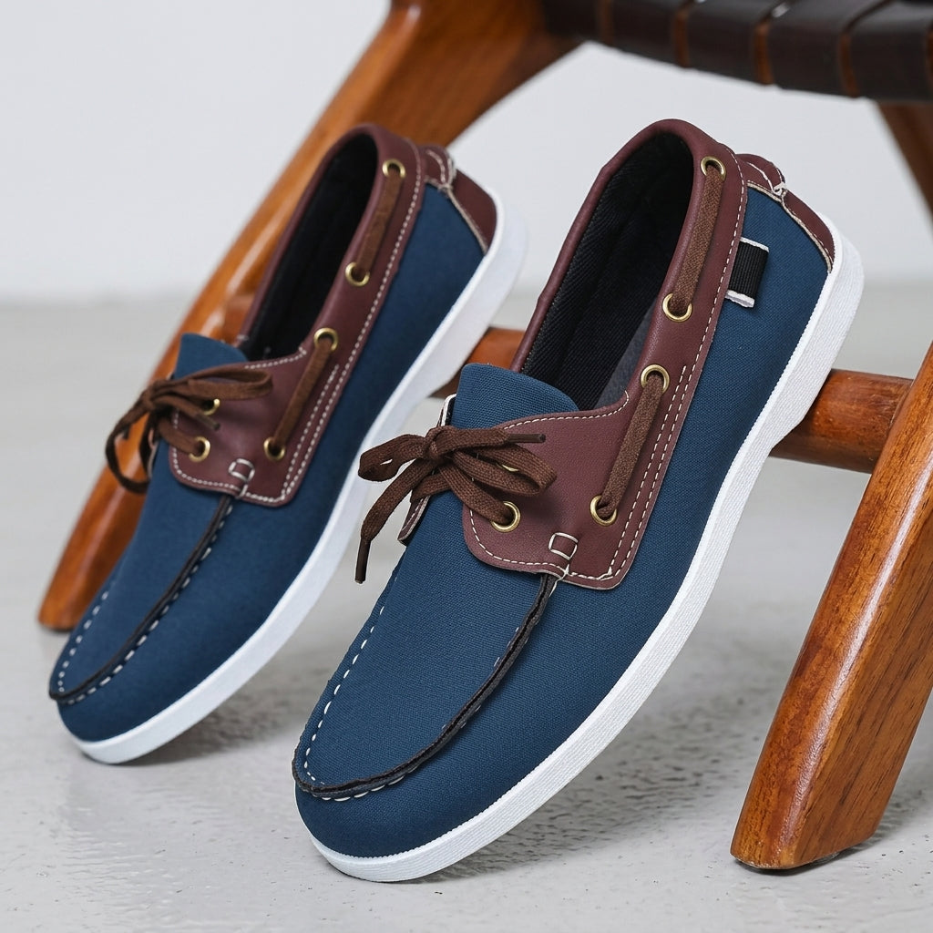 Navy Blue & Brown