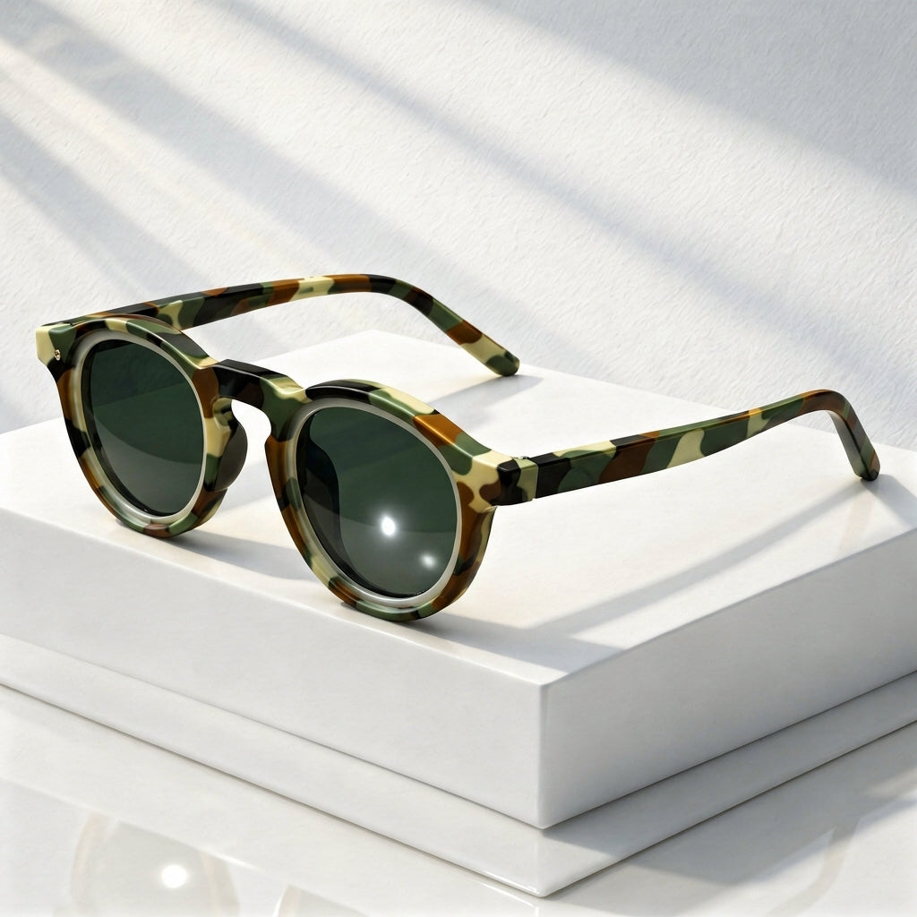 Gold Frame / Dark Green Lens