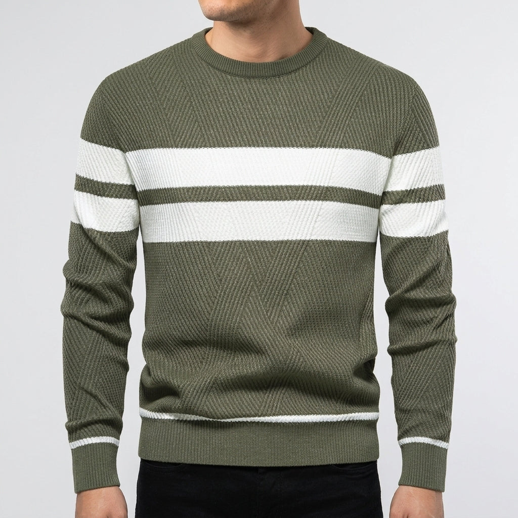 Olive Green / White