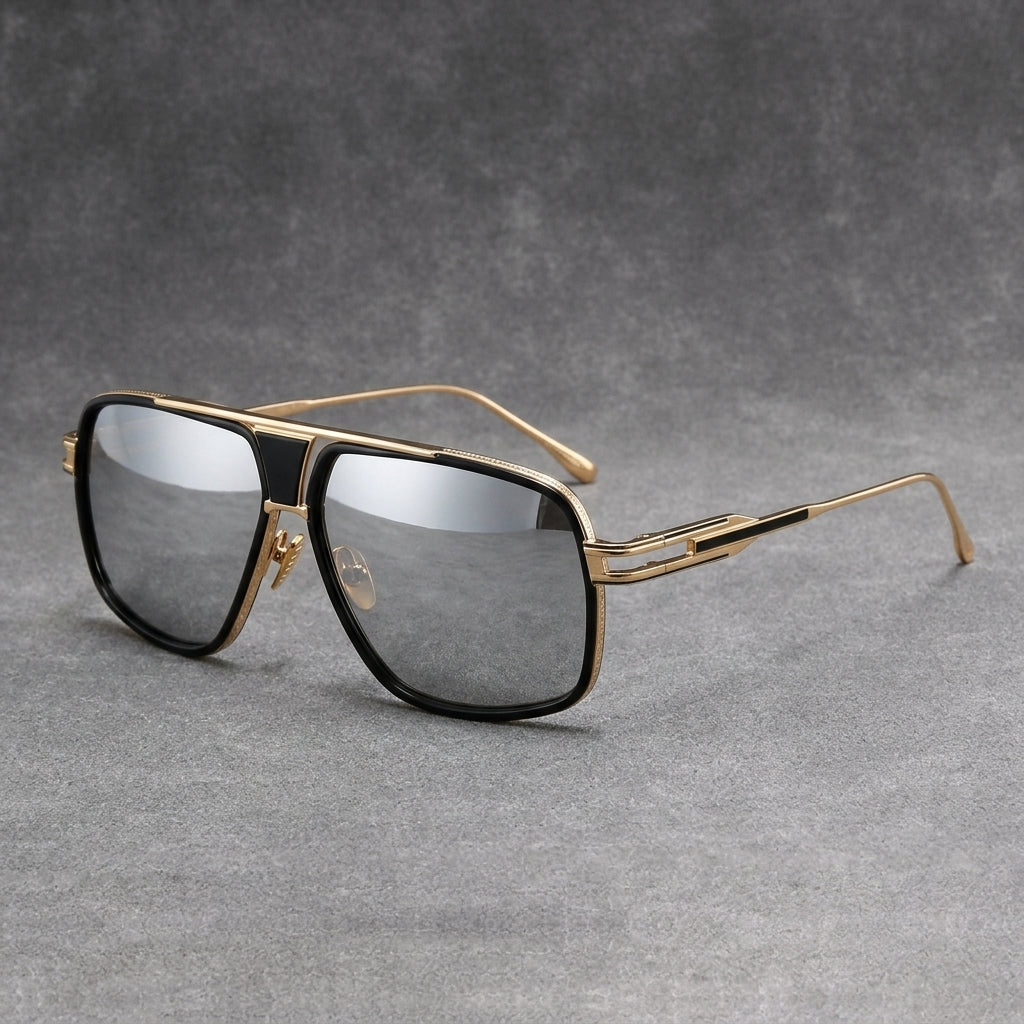 Gold frame / silver lenses