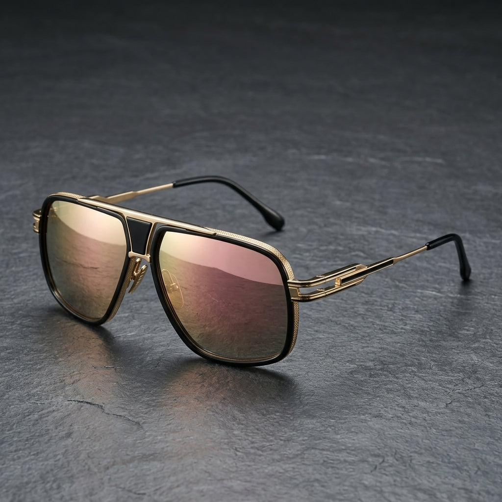 Black frame / rose gold lenses