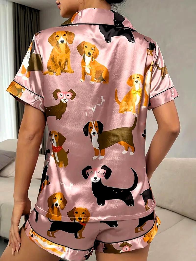 Puppy Satin Pajama Set - Benson & Clark