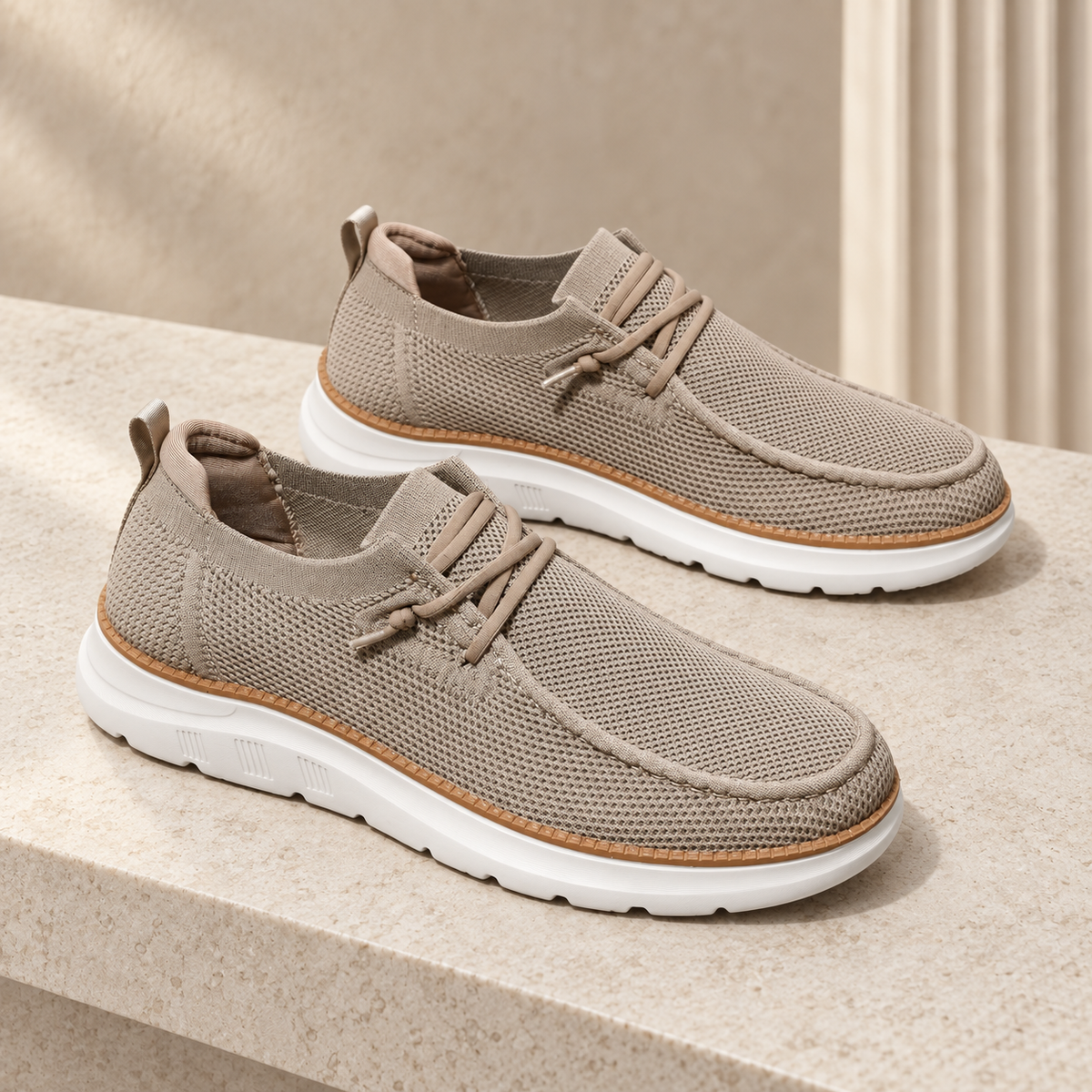 Valdoro Men's Knit Lace-Up Shoes