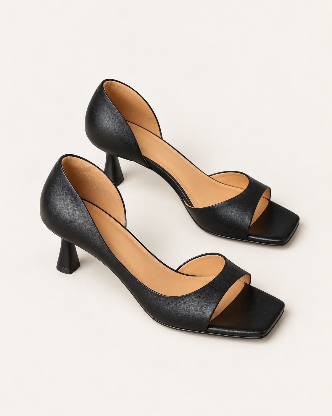 Sienna Square-Toe Heels
