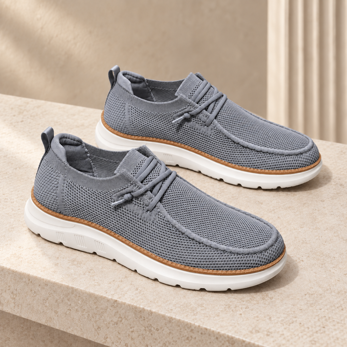 Valdoro Men's Knit Lace-Up Shoes