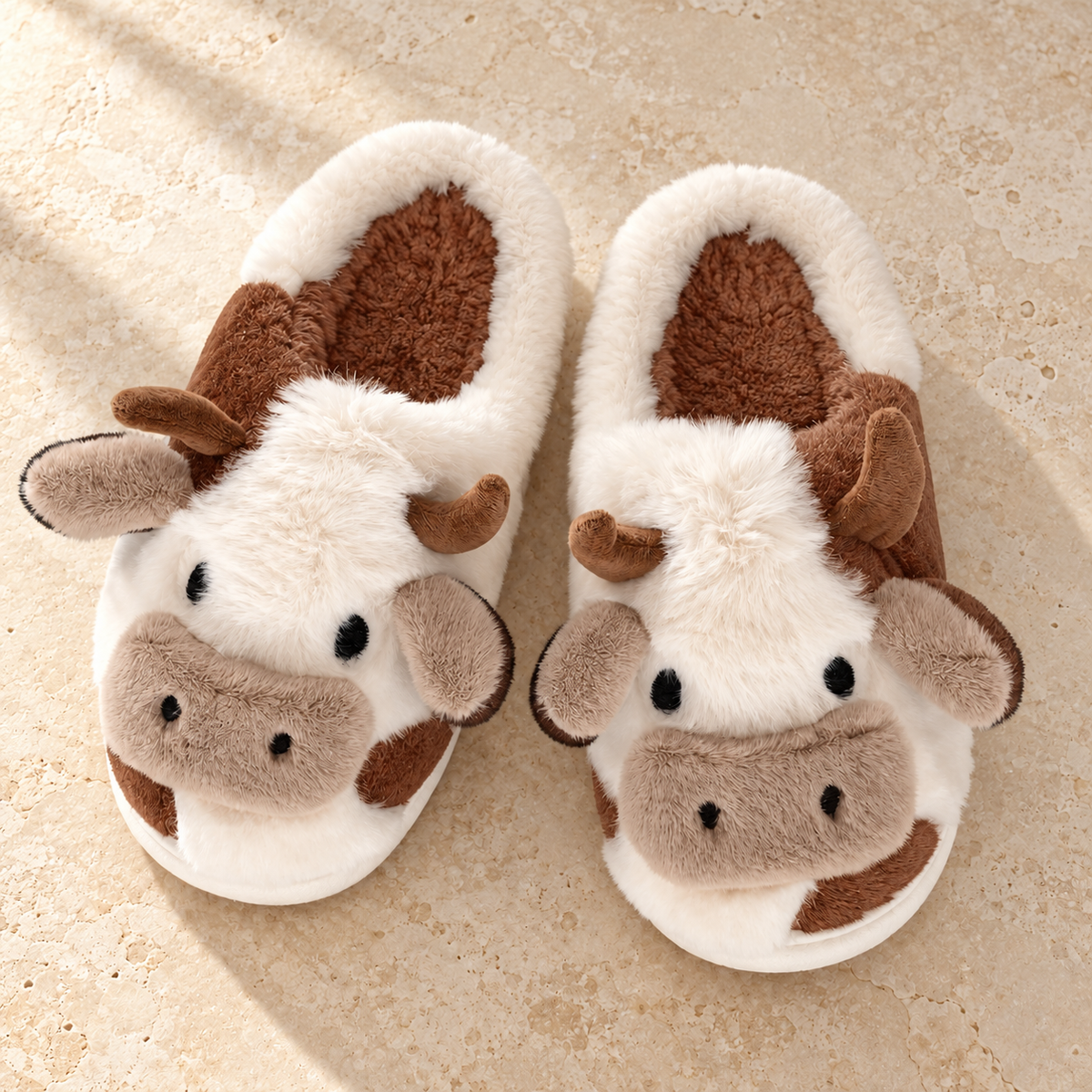 MooMoo Plush Cow Slippers