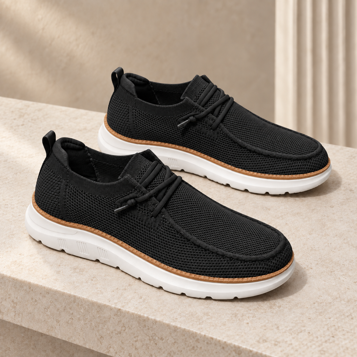 Valdoro Men's Knit Lace-Up Shoes