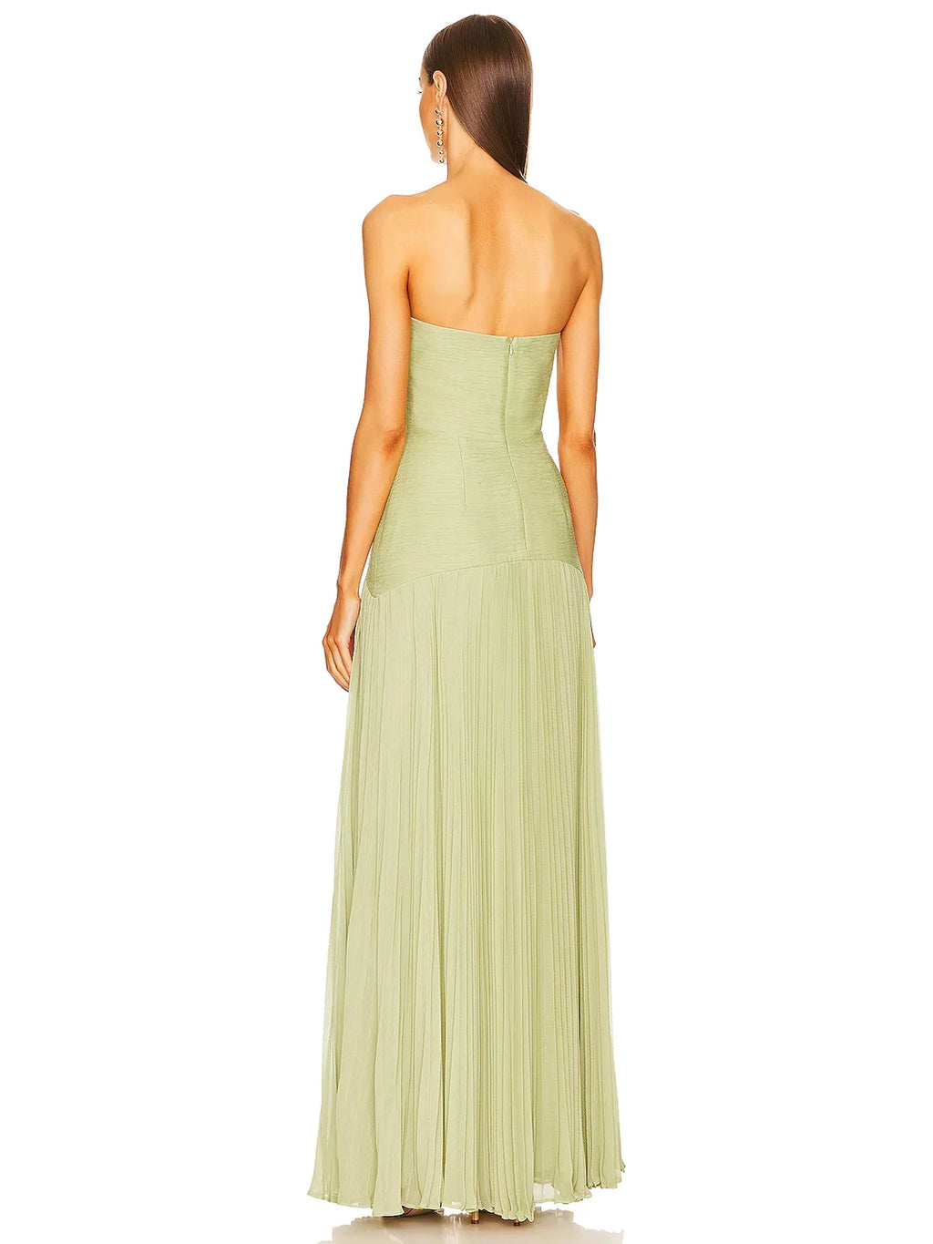 Sienna Strapless Pleated Maxi Dress