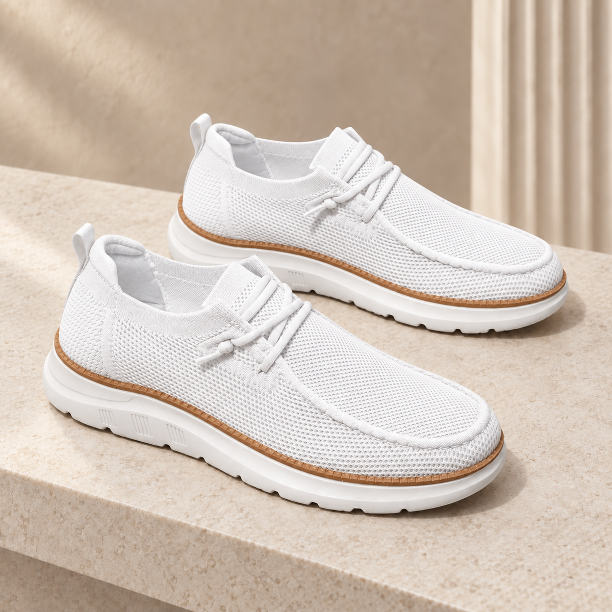 Valdoro Men's Knit Lace-Up Shoes