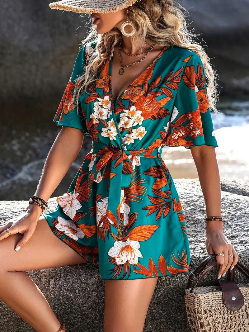 Tropical Blossom Romper - Benson & Clark