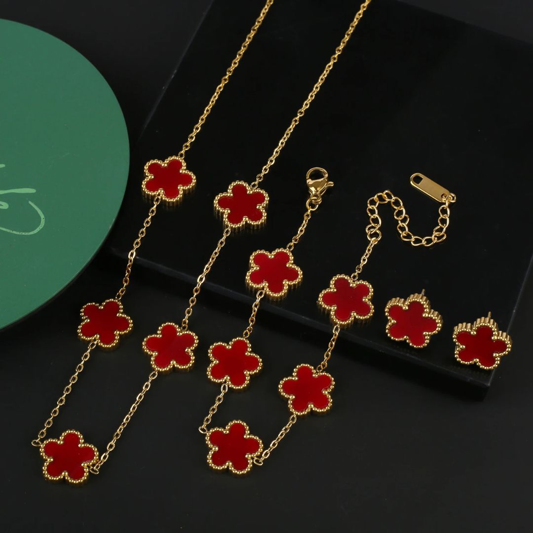 Clover Charm Jewelry Set - Benson & Clark