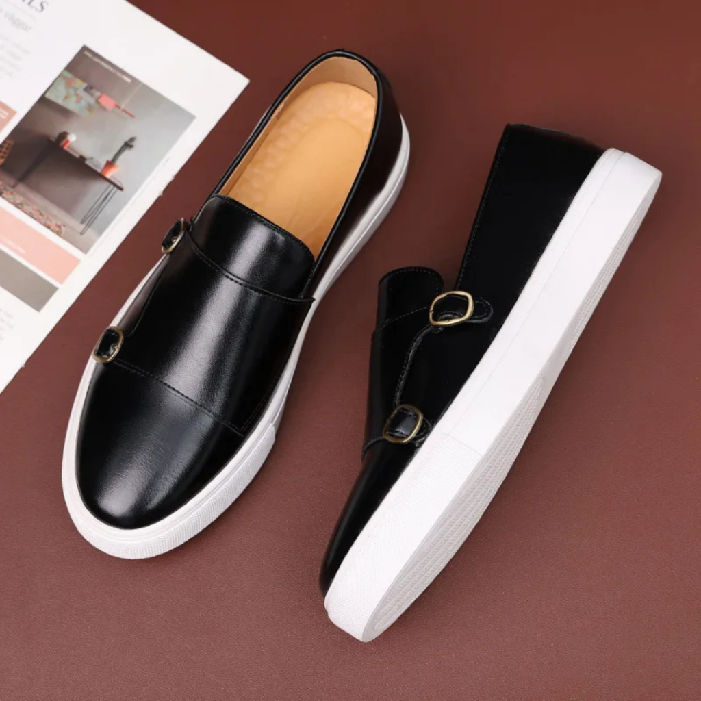 Classic Gold Buckle Loafers