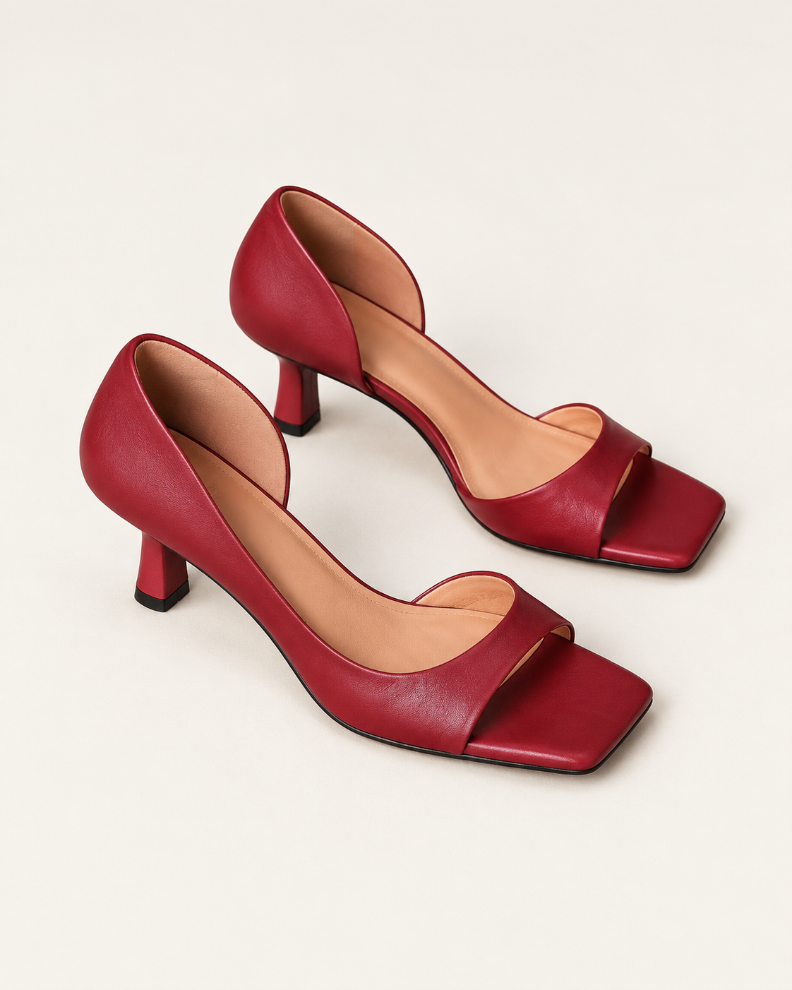 Sienna Square-Toe Heels