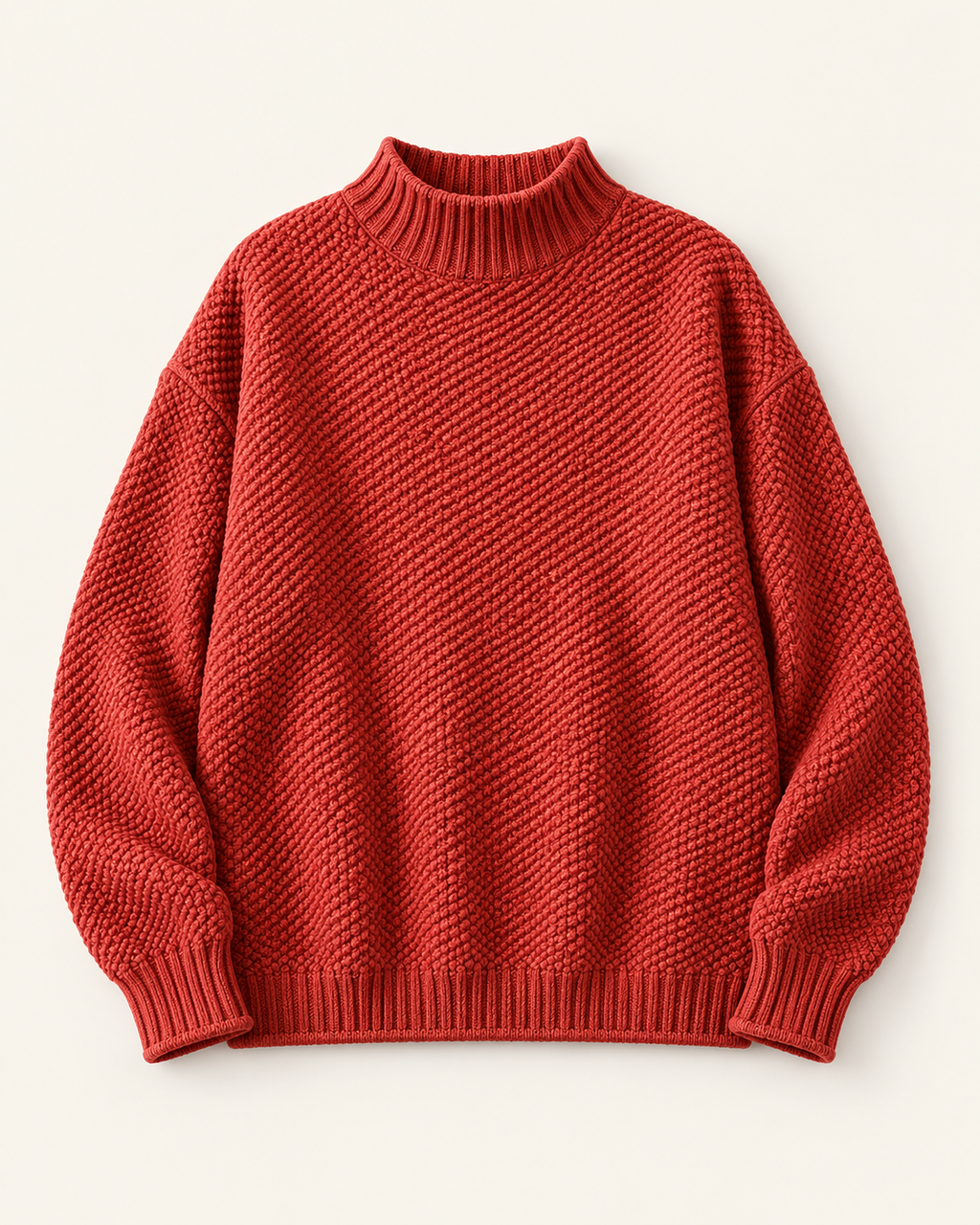 Alexandra Textured Mock Neck Sweater