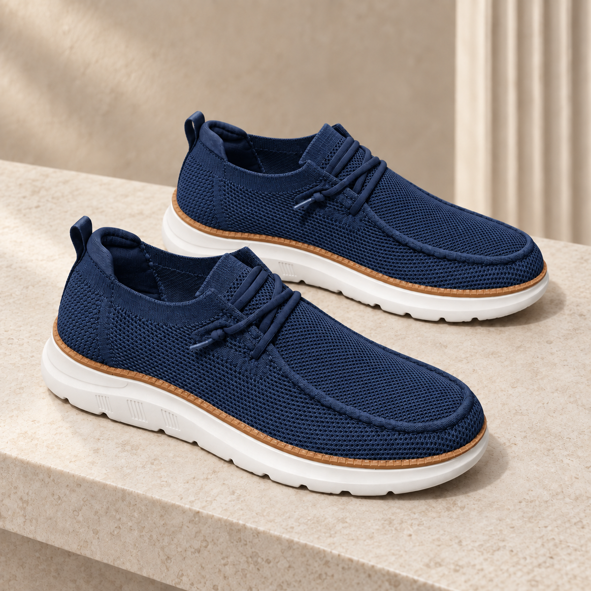 Valdoro Men's Knit Lace-Up Shoes