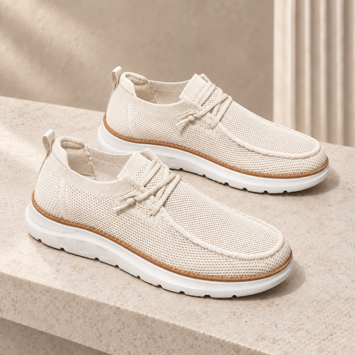 Valdoro Men's Knit Lace-Up Shoes