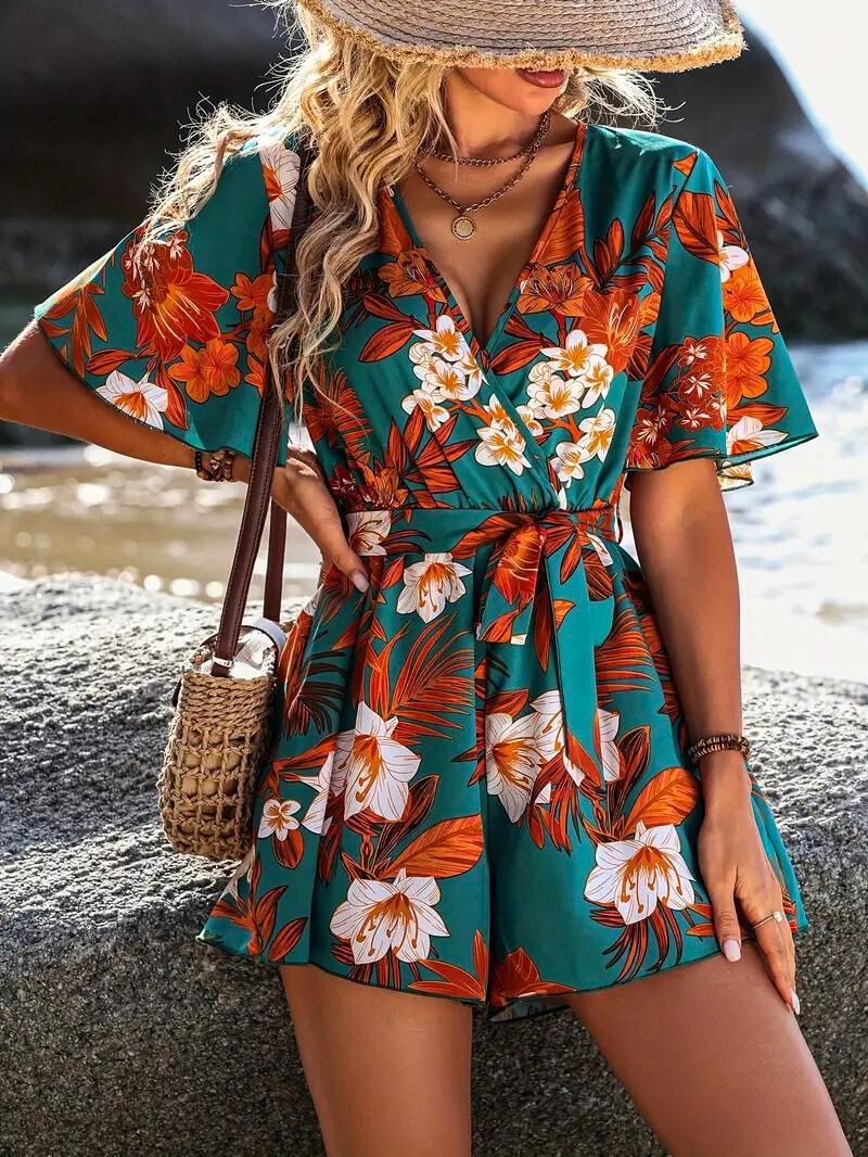 Tropical Blossom Romper - Benson & Clark