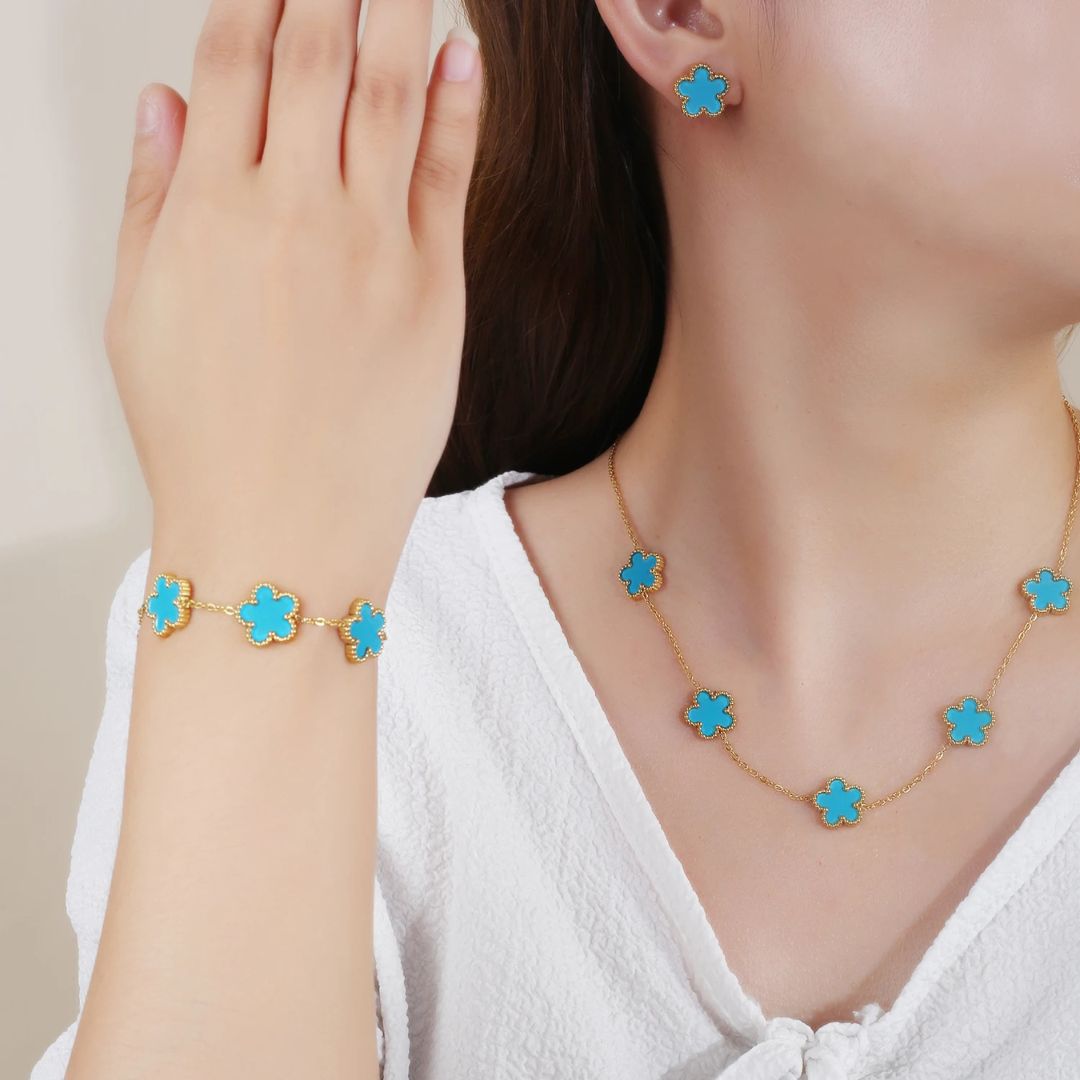 Clover Charm Jewelry Set - Benson & Clark