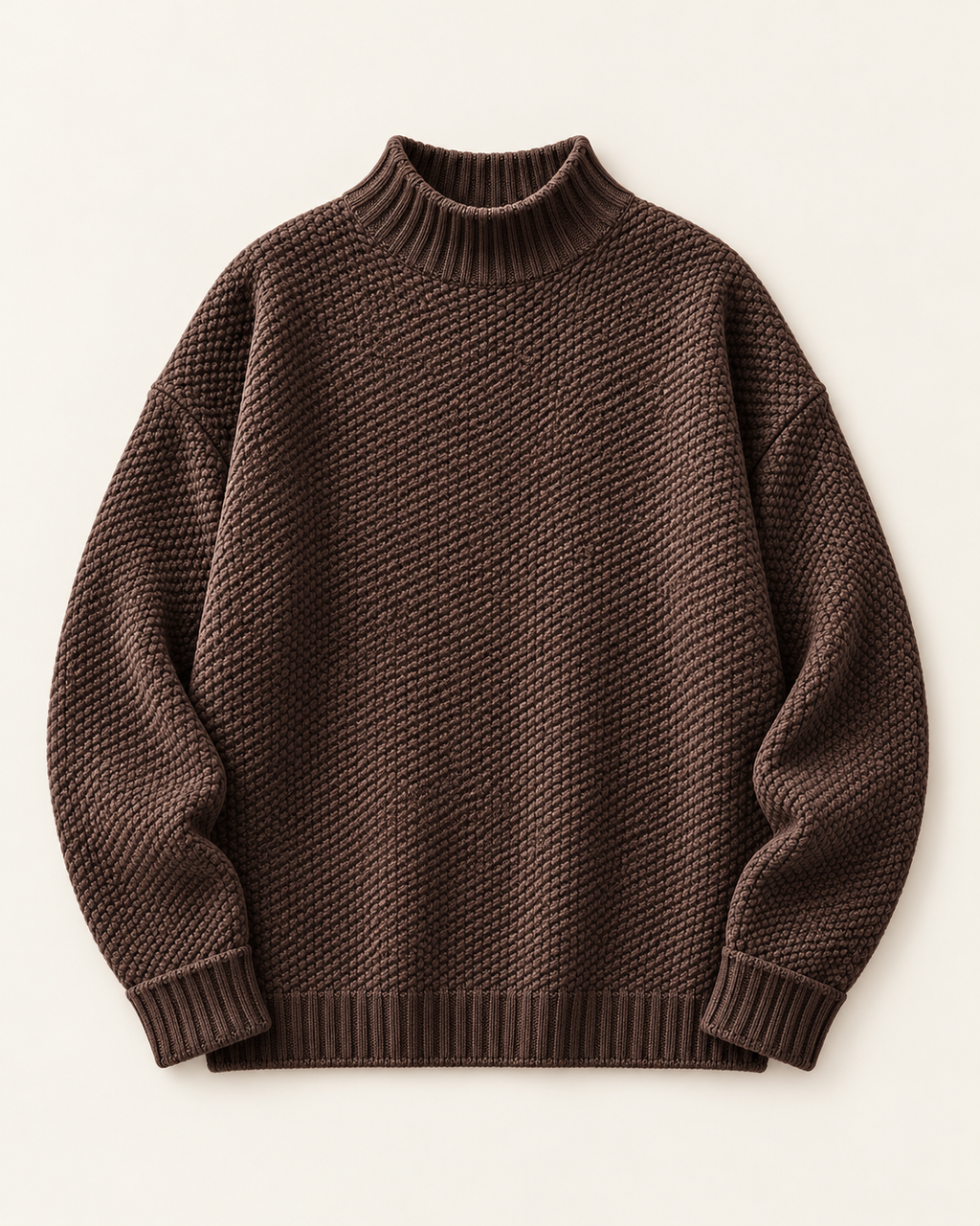 Alexandra Textured Mock Neck Sweater