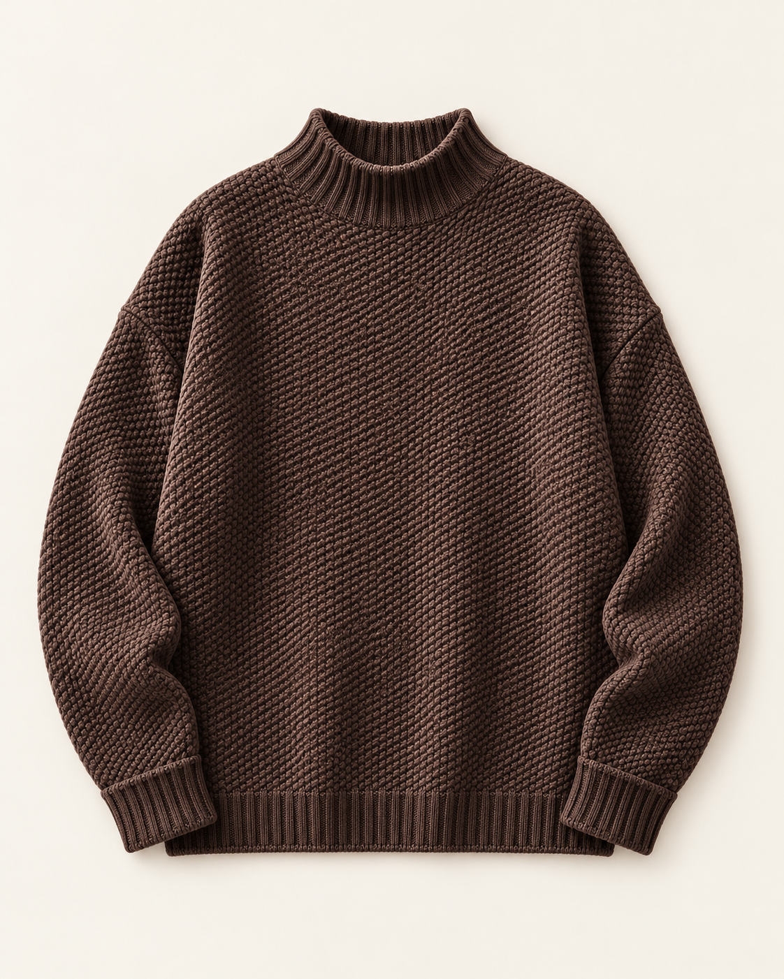 Alexandra Textured Mock Neck Sweater