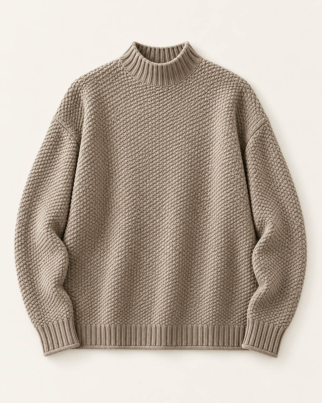 Alexandra Textured Mock Neck Sweater