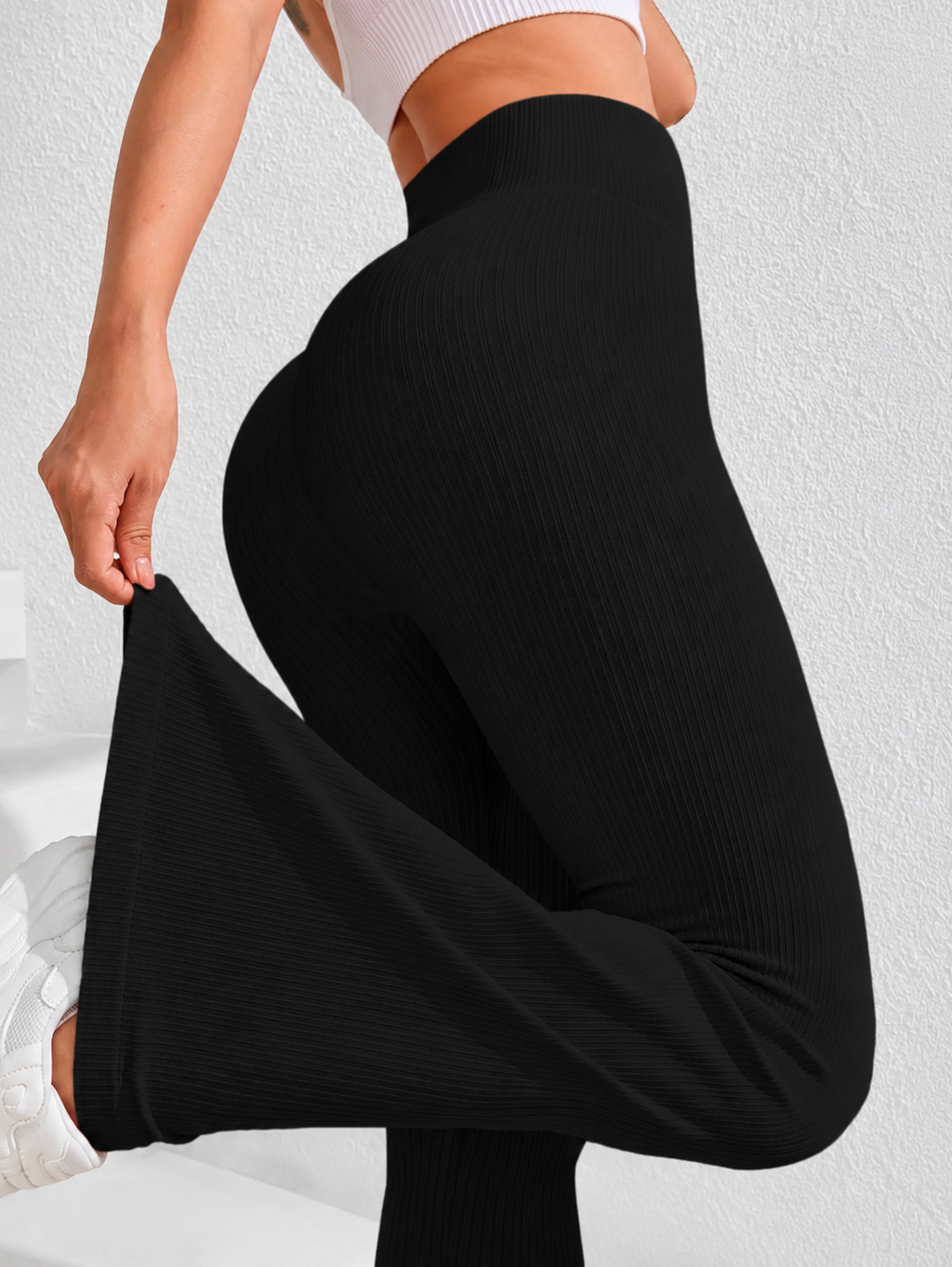 Aspen Ribbed High Waist Flare Leggings