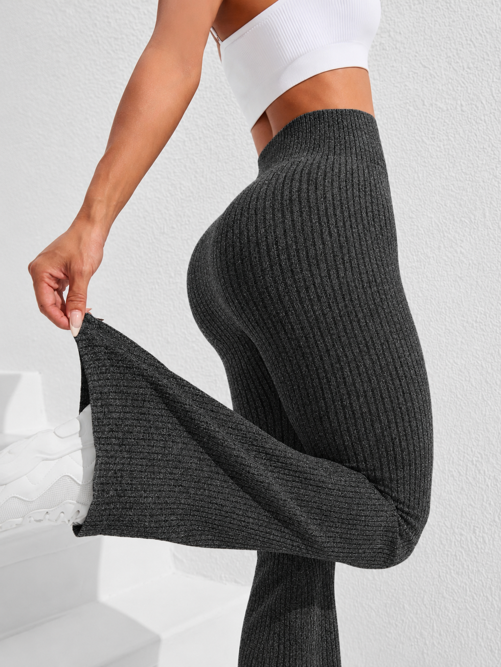 Aspen Ribbed High Waist Flare Leggings
