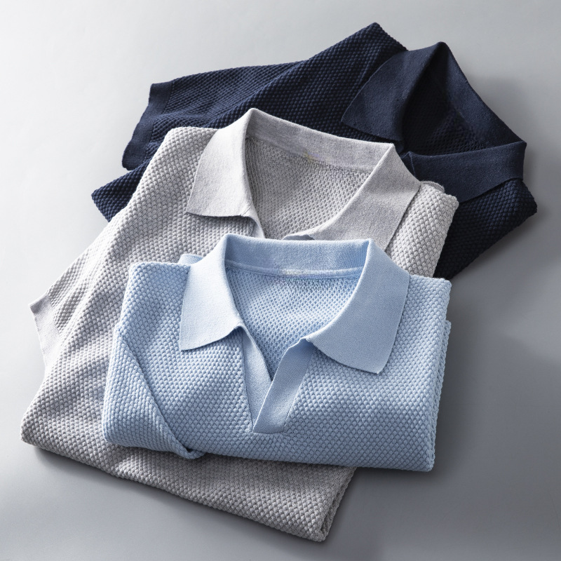 Rowen Knit-Collar Polo